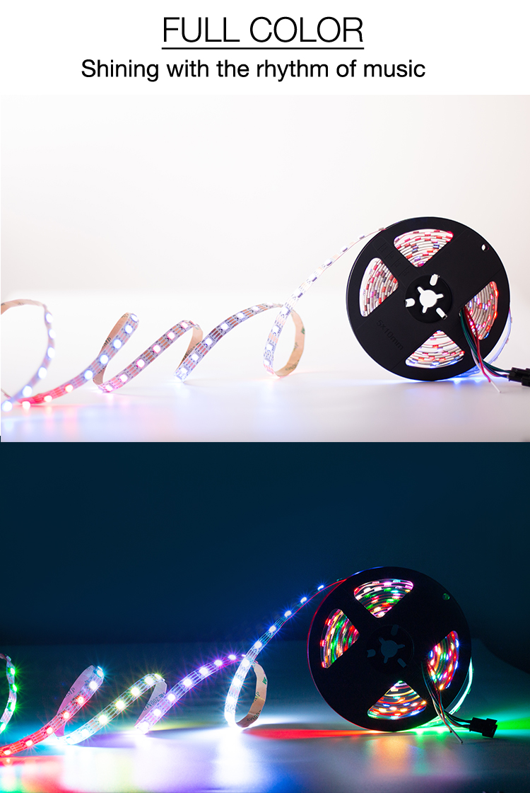 DC12V WS2815 RGBIC LED Pixel Strip Light Individually Addressable For Residential