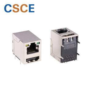 Buy cheap Tab Up Latch RJ45 To HDMI Connector Nickel Plating Shielding Shell Current Rating 1.5A product