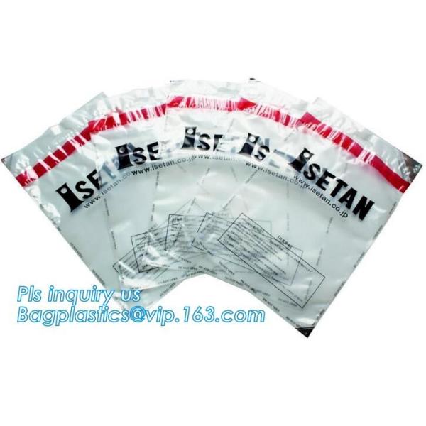 money locking security bag courier plastic bag, plastic self adhesive evidence bag/security bag, Temper-Evident Bags, De