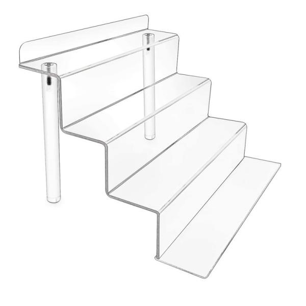Quality customized  clear Acrylic Shelf organizer  Acrylic Riser Display Stand for sale