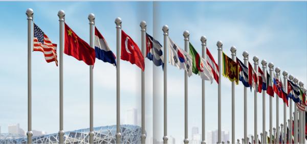 Quality Automatic Motorized Aluminum Flag Pole , Telescoping Flag Poles for sale