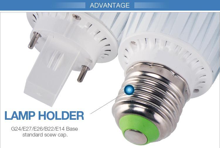 360 degree led G24Q G24D 6W8W10W12W led pl lamp /plc 4 pin led g24 lamp with 2835led replace HPS MHL HID AC 85-265V