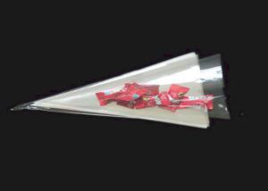 China Transparent Triangle Cone Shaped Bags Clear Soft Material Customize Logo on sale