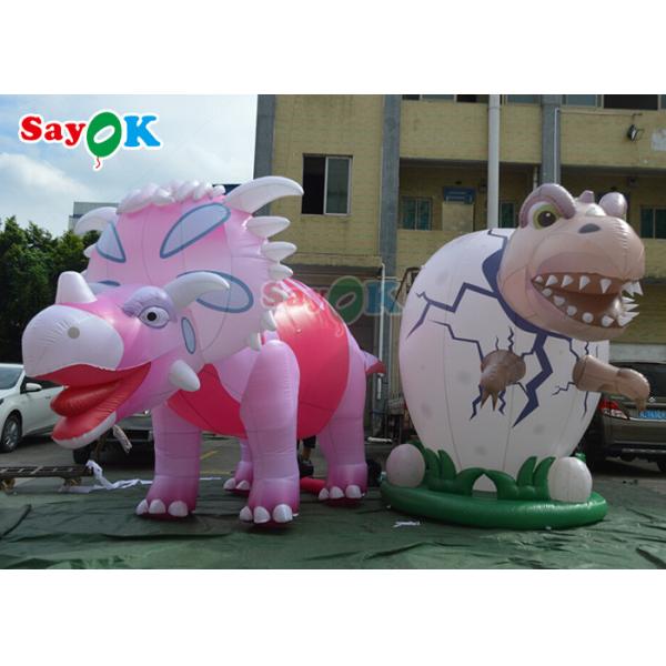 Inflatable Advertising Characters 4m Inflatable Giant Dinosaur For Festive Decoration Wind Resistance