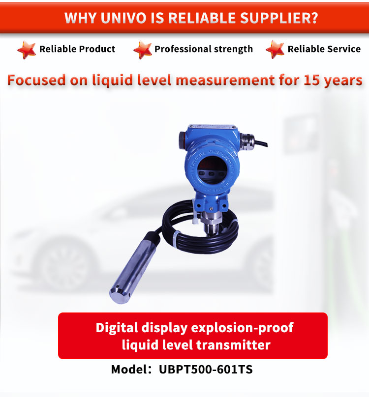 4-20mA Output UNIVO UBPT500-601TS Digital Display Explosion-proof Liquid Level Sensor