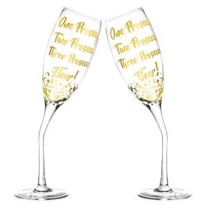Modern Customized Champagne Flute Glass Transparent 125ml For Home