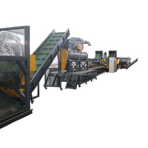 China Inverter Plastic Washing Recycling Machine , 12-14mm PET Flakes Hot Washing Machine on sale