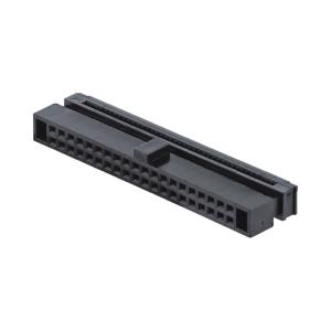 China 1.27mm Pitch Black IDC Connector 10 Pin - 100 Pin Female Socket Flat Cable FC Socket on sale