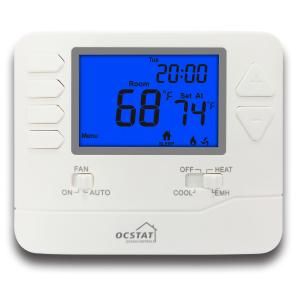 24V Digital 2 Heat / 1 Cool Room Heat Pump Thermostat With  Dual Powered