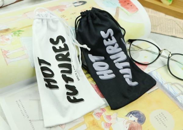 Anti Shock Printed Logo Microfiber Glasses Bag Good Texture Multifunctional