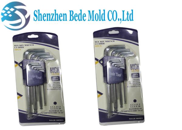 Quality Metric Ball End L Wrench Hexagonal Keys Tools Kit 9pcs Chrome Plated High Hardness for sale