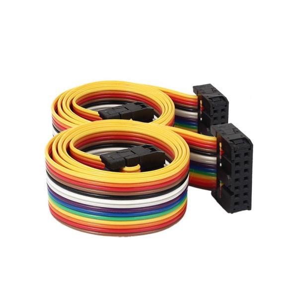Quality 14 Pin IDC Flat Rainbow Ribbon Cable , IDC Cable Assembly 14 Way F/F Connector for sale