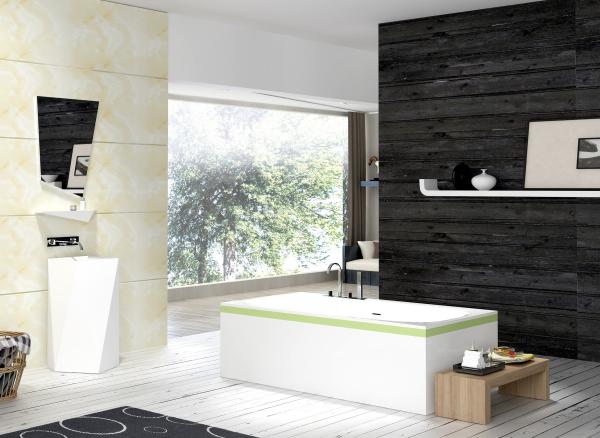 Quality Stone Resin Free Standing Deep Soaker Tub Anti Yellowing Easy To Maintain for sale