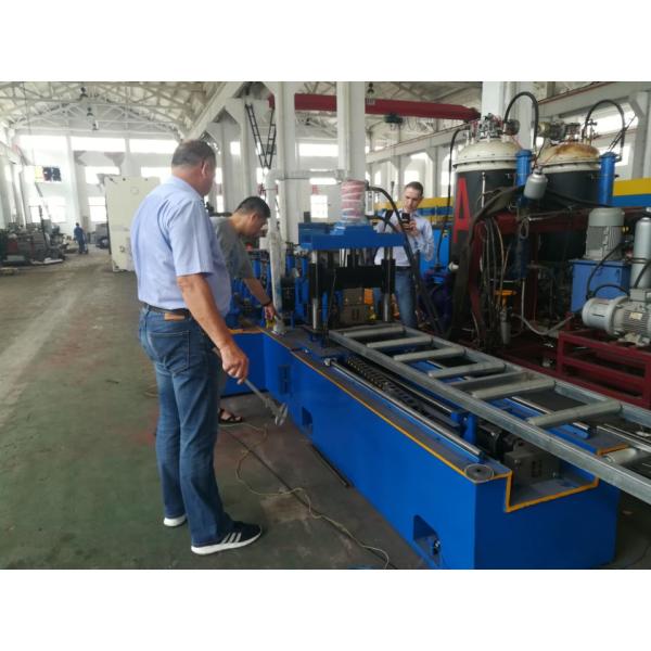 Metal Chanel Roll Forming Machine Chain Driven PLC Control 22KW With Reducer