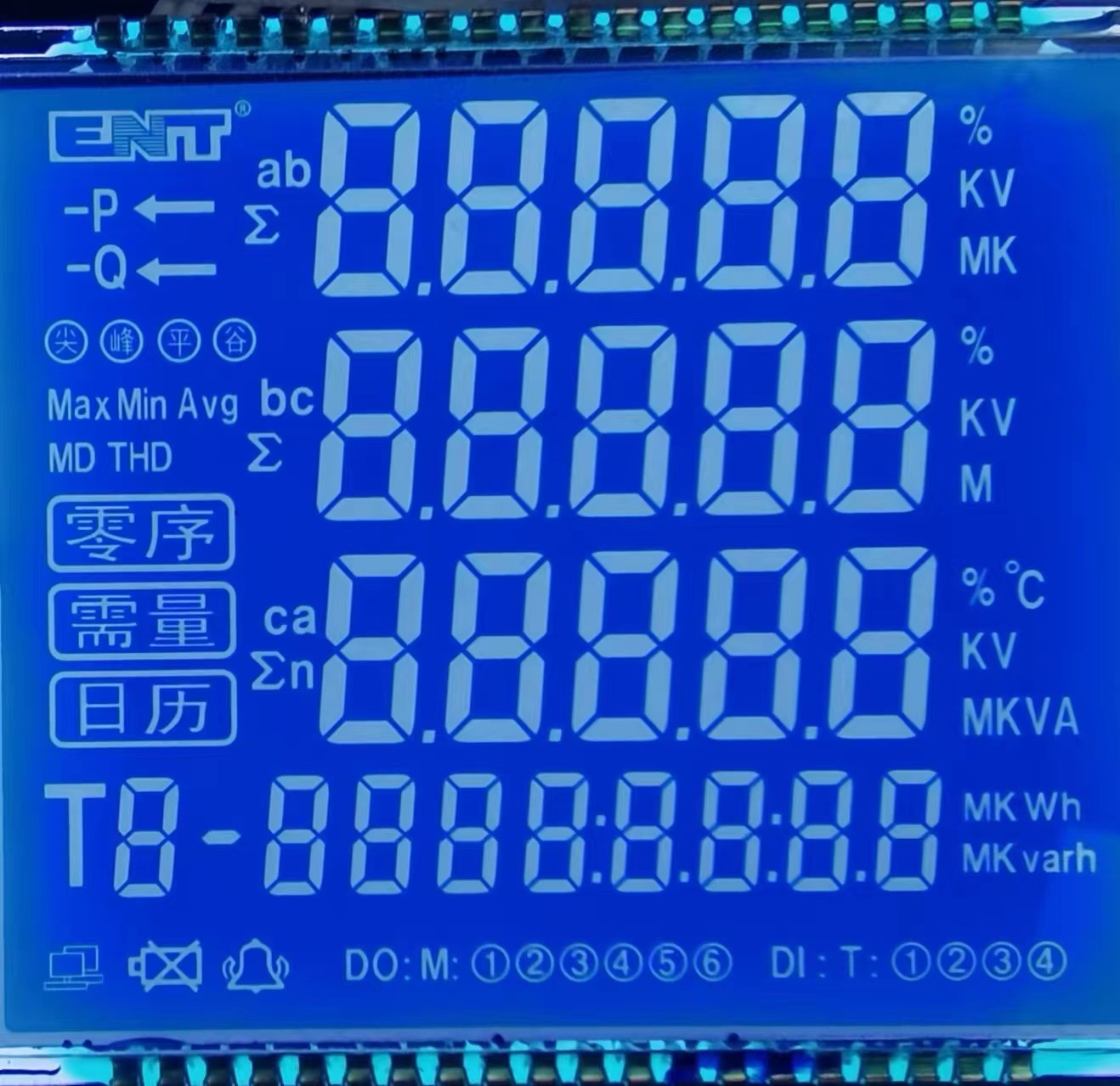 Power Meter STN Lcd Segment Display Black And White