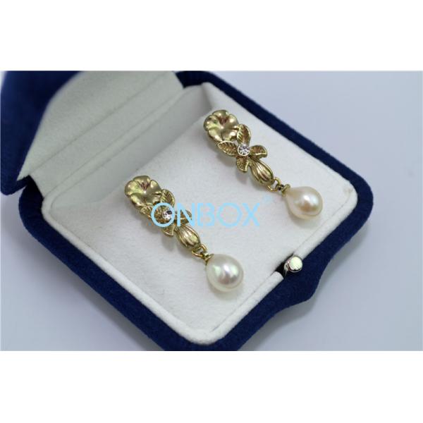 Personalized Jewelry Packaging Boxes For Lady Earrings With Removable Insert Pad , OEM ODM Service