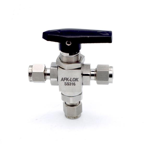 Quality High Pressure Forged Gas 3-Way Stainless Steel Ferrule OD Ball Valve for sale