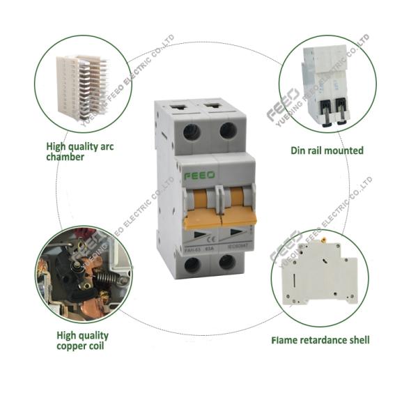 DIN rail Mounted IP20 20kA AC Isolator Switch