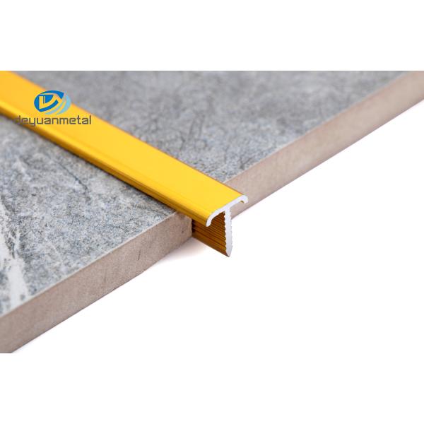 Anodized Extruded Aluminum T Channel 0.7-1.2mm Thickness ODM Available gold color with curve