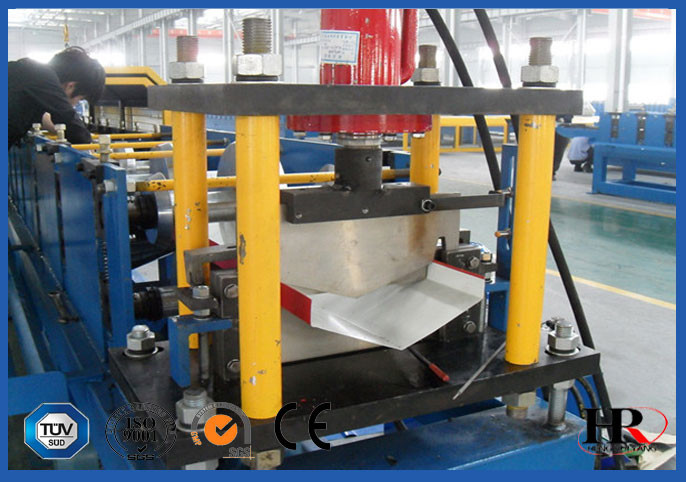 PLC Control Gutter Roll Forming Machine For Steel Roof Ridge Tile Cap