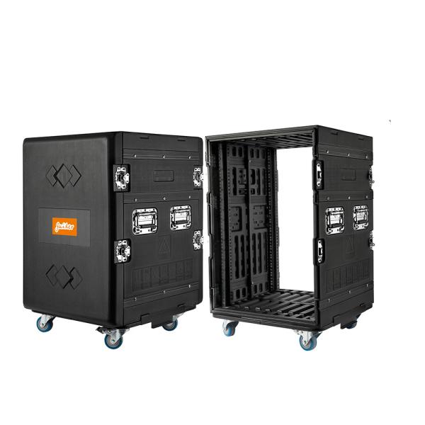 Quality Guider Polyethylene 20" Depth 16U Flight Rack Case With Wheels for sale