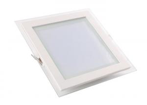 Glass Ceiling Mounted Led Flat Panel Light , 80ra 0.9pfc White Ceiling Lights 