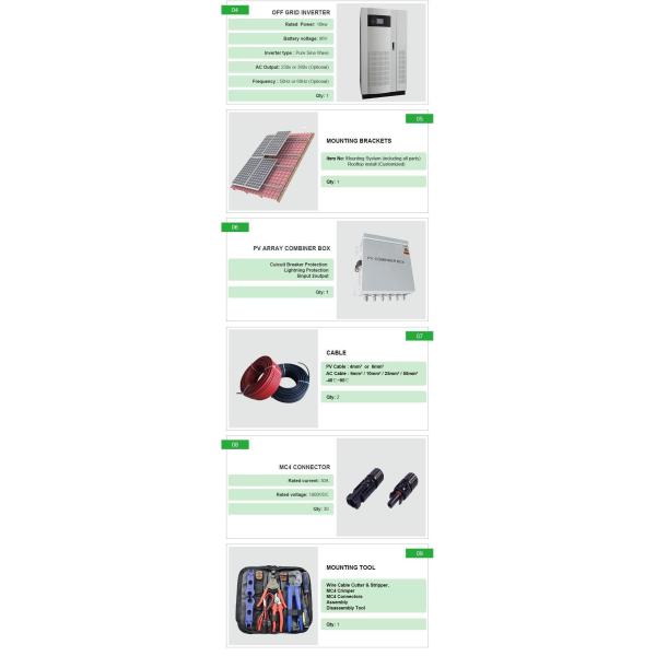10kw High Efficiency Off-Grid Solar Energy System High Performance Solar Panels