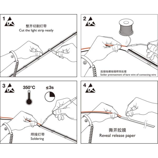 Indoor Flexible COB Led Strip 10w 512 chips CRI90 1