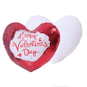Buy cheap Personalized Heart Shape Sequin Sublimation Pillow Case Sparkling Style product