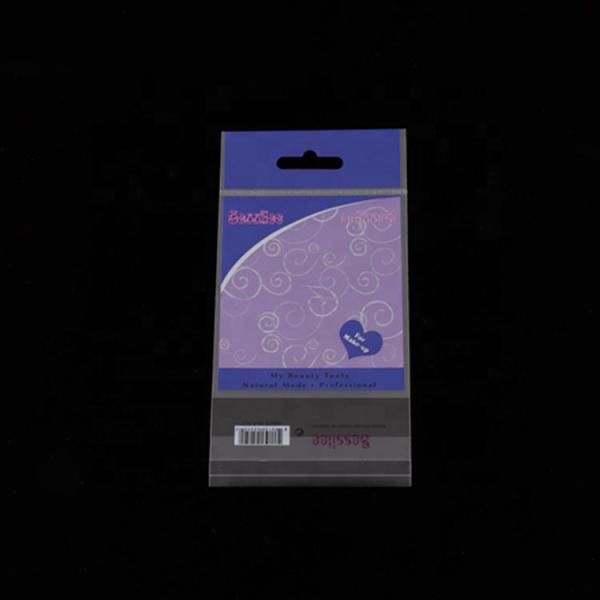 Quality Custom printing self adhesive plastic BOPP header card bag with butterfly hole for sale