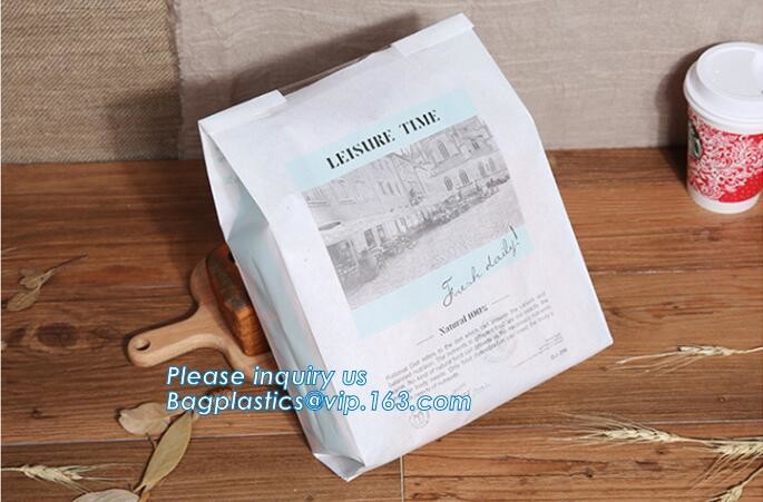 Custom Printing Recycled Brown Kraft Paper Bags,Custom Printed Factory Glassine Paper Bread Small Brown Bag, bagease