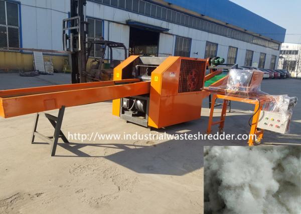 Rebonded Foam Rag Cutting Machine Connect With Opener Machine Open Pieces Into