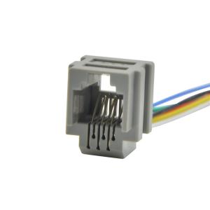 Buy cheap Length Customized Small Electrical Connectors Telephone Wire Jack 623K 6P6C RJ11 Socket product