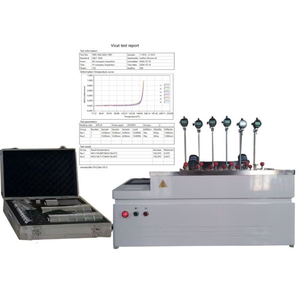 HDT VICAT Testing Machine with advanced temperature control system ensuring