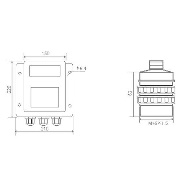 RS485 Doppler Ultrasonic Flow Meter , Transit Time Fluid Flow Meter