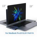 Thunderbolt 3 dual usb-c hub with SD Card reader for 2016 / 2017 / 2018MacBook