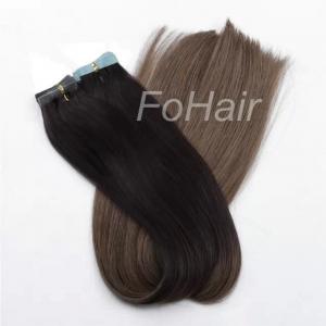 China FoHair tape in  hair extensions,double drawn quality,remy human hair,Ombre on sale