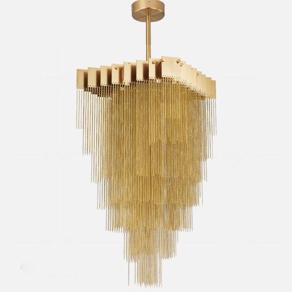 black / Gold chain swag chandelier lighting kit for home lighting (WH-CC-19)