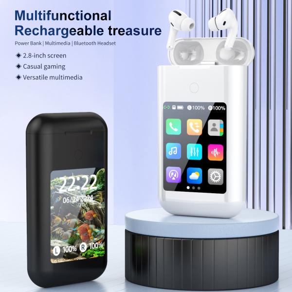 Quality Large Battery In Ear Style Touch Screen Earphone with Multiple Functions and 2.8" TFT Screen Display 8000mAH for sale
