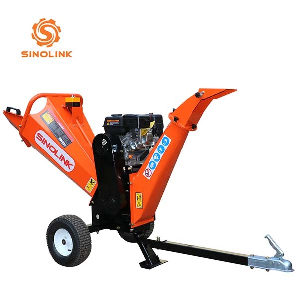 4" 7hp Kohler Petrol Garden Wood Chipper Machine For Trees 350mm Roller Gasoline Engine