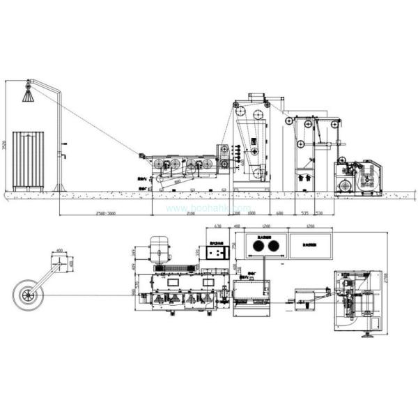 80 90KW 1800M/Min Intermediate Wire Drawing Machine With Annealer