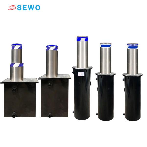 Automatic Retractable Hydraulic Bollards Remote Control Steel Bollard for