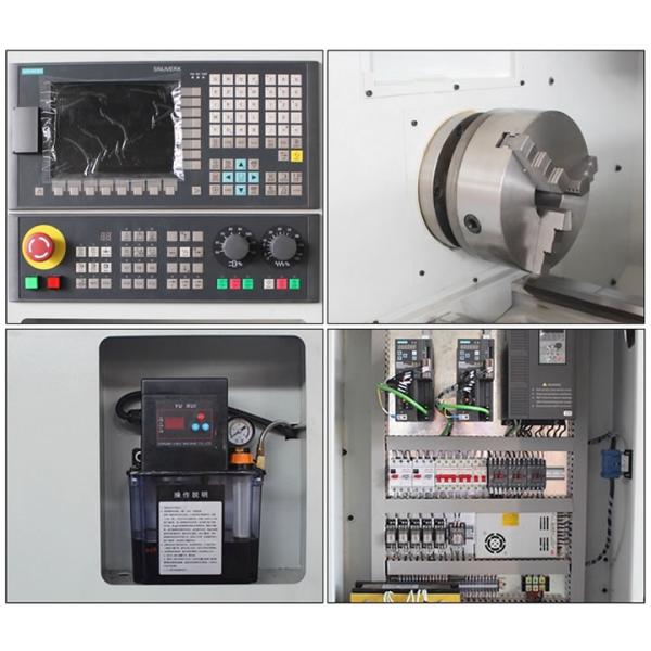 3 Axis CK6140 CNC Lathe Machine 808D Controller Tool As Hub Shaping