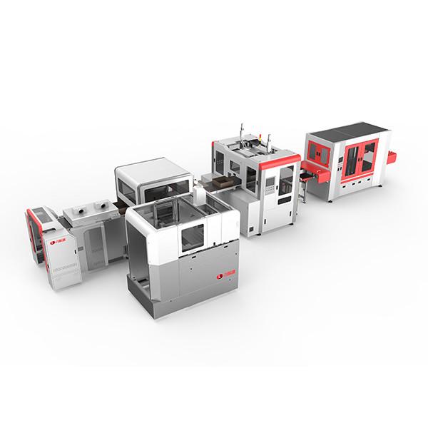 Quality Intelligent High Speed Cardboard Box Making Machine With double-head forming Function for sale