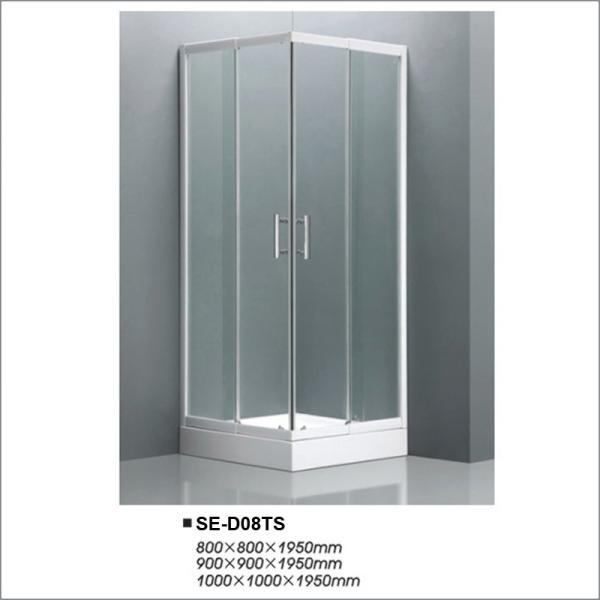 Quality Free Standing Glass Sliding Door Shower Enclosures With Square Shape Tray for sale