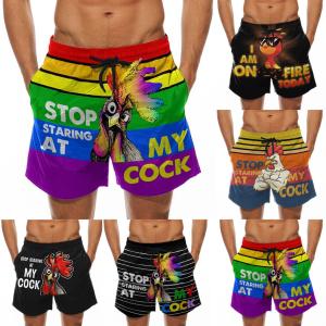 China OEM Service Custom Printed Beach Pants Polyester Swim Trunks Quick Dry For Men on sale