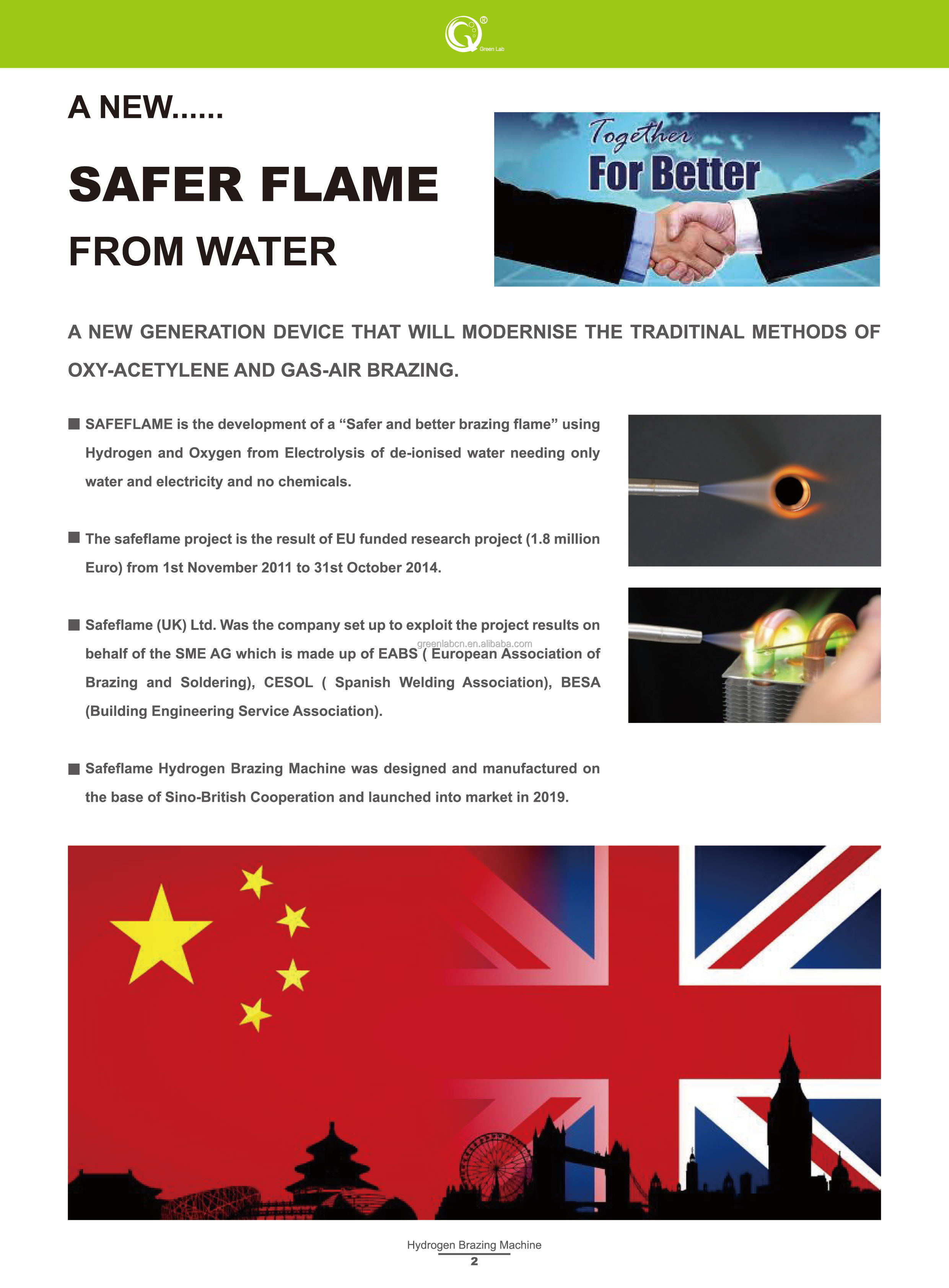 Safeflame Gas Flame Torch Welding Machine For Diamond Brazing Oxygen Hydrogen Generator