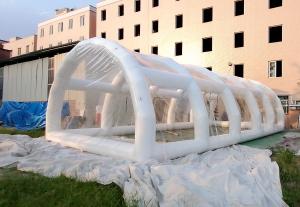 China 12*6m Airtight Clear Inflatable Pool Bubble Dome , Waterproof Pool Dome on sale