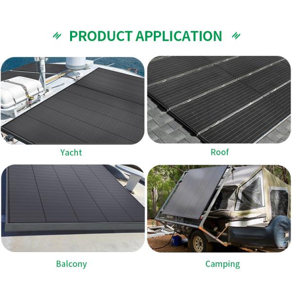 Highfly EU Warehouse Full Black Solar Panel 15W/5V Mono PV Module for Energy Systems