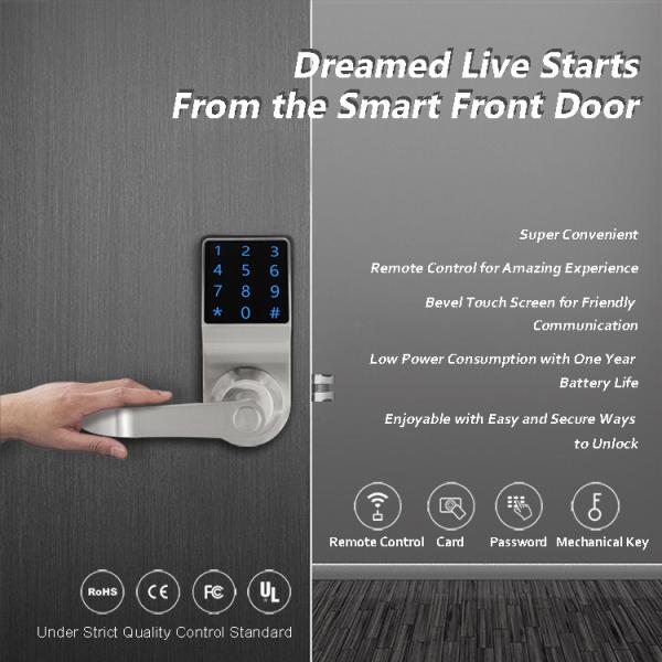 Combination Digital Code Door Lock Support Password Card Low Power Consumption